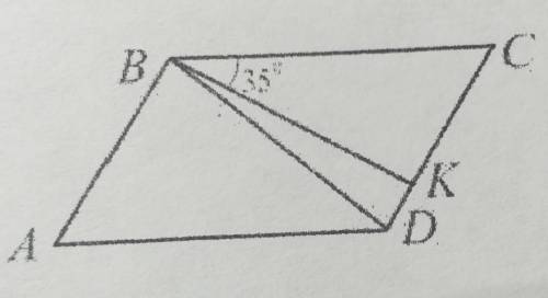 Найдите на рисунке углы параллелограмма ABCD А) 35°; 145°; 35°; 145°;Б) 55°; 125°; 55°; 125°;В) 45°;