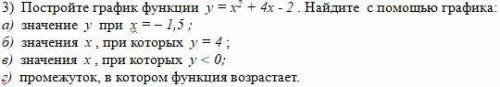 Задание на скрине. Постройте график функции.