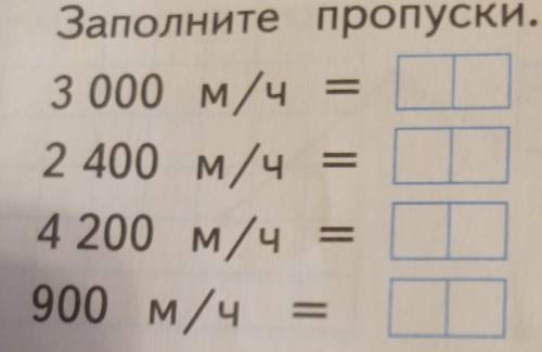 Задание закрепленонужно выразить в метрах в минуту ​