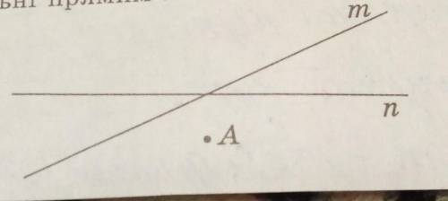 Через точку А провести прямі, які паралельні прямим m і n.​