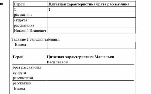 Заполните 2 таблицы по русской литературе,9 класс Жемчужное ожерелье