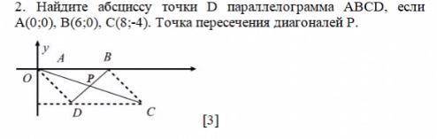 Найдите абсциссу точки d параллелограмма abcd