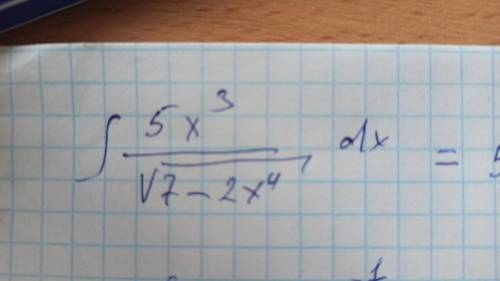 Перовообразная от 5x^3/√(7x-2x^4)