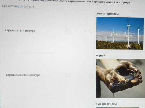 Сарулпуіаигріп түрлерге сокестендіріп- Сәйкестендіру саны: 4Жел энергиясысарқылатын ресурсмұнайсарқы