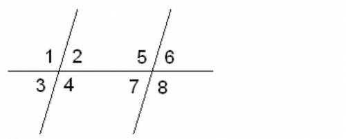 Известно, что две параллельные прямые пересекаются третьей прямой, ∢3=62°. Вычисли все углы.∢1= °∢2=