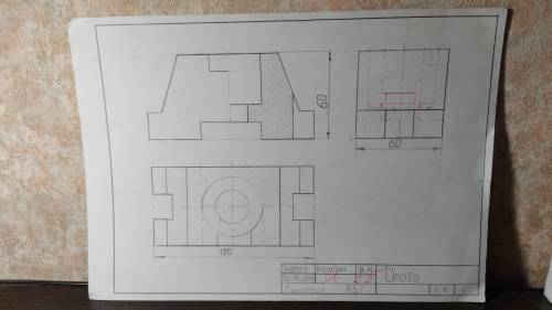 Нужно начертить в 3d + разрез одной четверти ( )