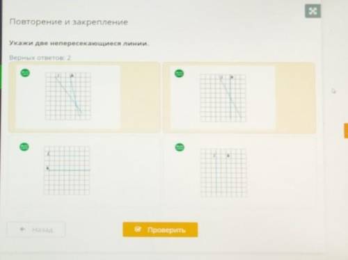 X Повторение и закреплениеУкажи две непересекающиеся линии.Верных ответов: 2у наLAN111ки1Zk ​