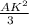 \frac{AK^{2} }{3\\}