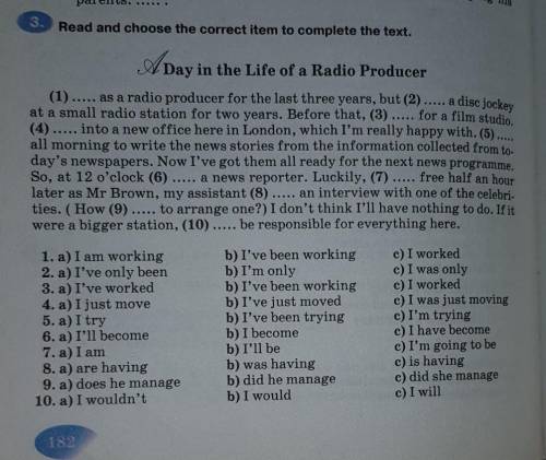 3.Read and choose correct item to complete the text. ​