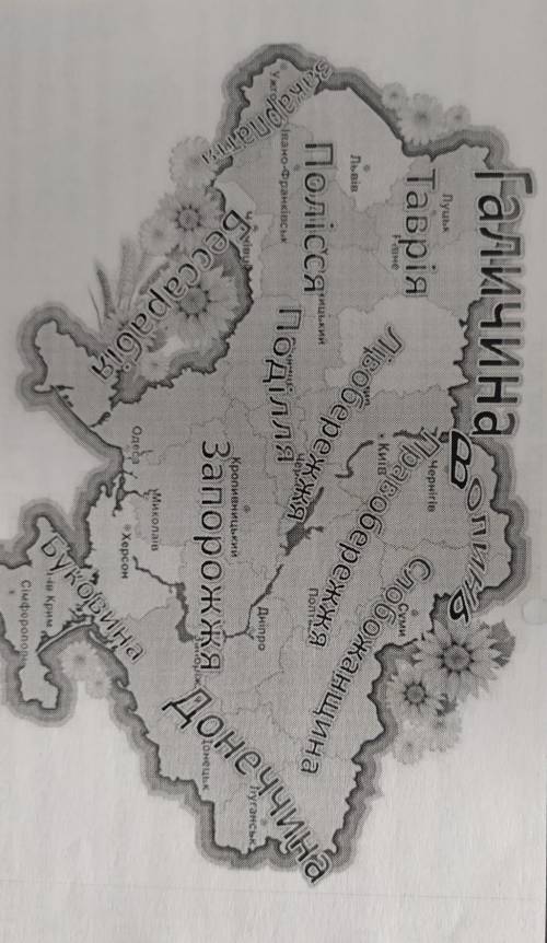 Які 8 Історико географічні регіони вказані НЕ ВІРНО?​