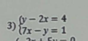 Решите систему подстановкиy-2x=47x-y=1​