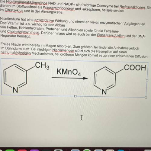 Объяснить реакцию снизу. Окисление никотиновой кислоты