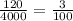 \frac{120}{4000} = \frac{3}{100}