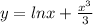 y = ln x + \frac{x^{3} }{3}