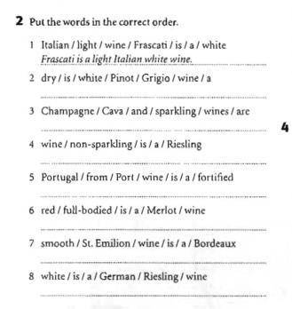 Put the words in the correct order