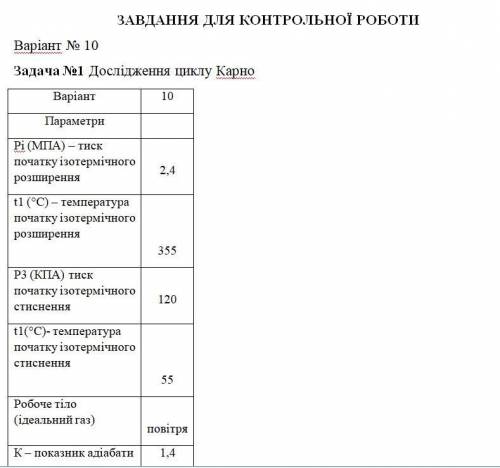 решить контрольную по термодинамике.