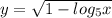 y=\sqrt{1-log_{5}x }