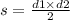 s = \frac{d1 \times d2}{2}