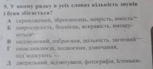 Зробити фонетичний розбір слів у правильному рядку ​