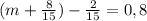 (m+\frac{8}{15} )-\frac{2}{15} =0,8