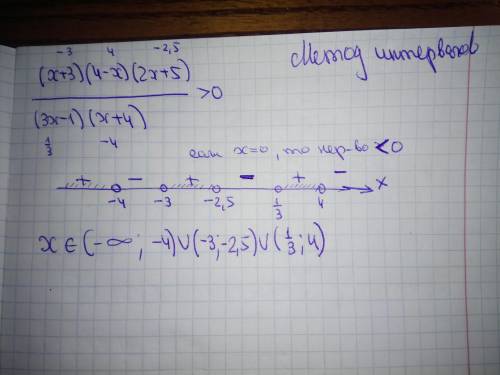 (x+3)*(4-x)*(2x+5) >0 (3x-1)*(x+4)