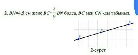 BN = 4,5 см и BC=4/9 Если BN, найдите BC и CN.