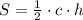 S = \frac{1}{2} \cdot {c}\cdot {h}