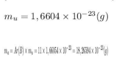 Як обчислити абсолютну масу атома бору у грамах знання