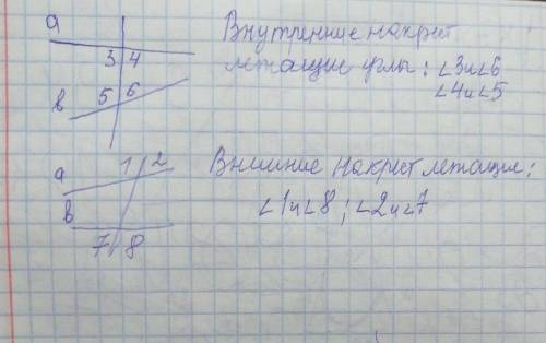 Что такое накрест лежащие и односторонние ​