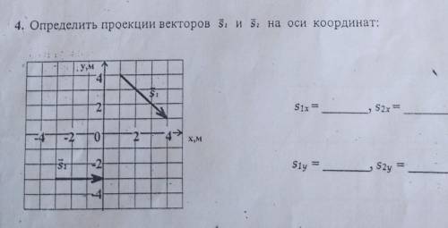 Определить протекции векторов s1 и s2 на оси координат ОЧЕНЬ