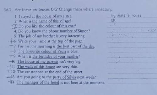 Are these sentences Ok? Change them where necessary.