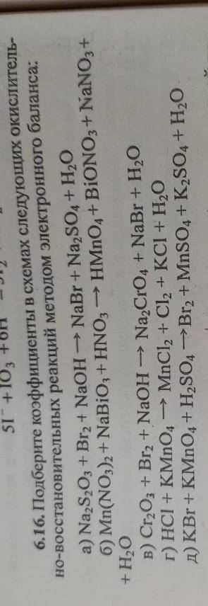 Подберите коэффициенты в схемах следующих реакций методом электронного баланса