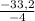 \frac{-33,2}{-4}