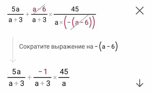 Объясните , почему сокращаем на - (a - 6)? Почему не a - 6. В знаменателе остался бы - 1, а в числит