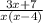 \frac{3x + 7}{x(x - 4)}