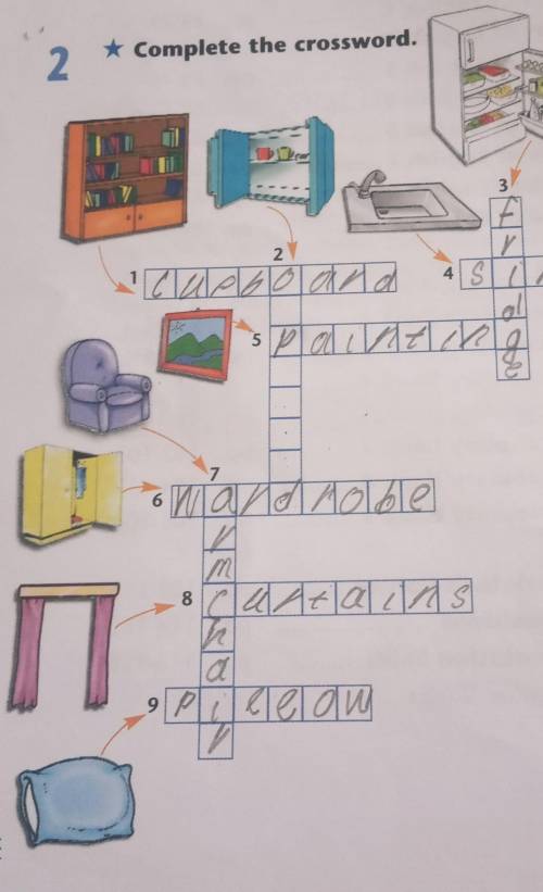 2 Complete the crossword.Отгадайте вторую