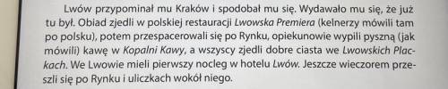Ćwiczenie 7 Według wzoru zamień fragment czytanki podany niżej na formę 1.os.lp. WZÓR: Lwów przypomi