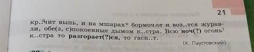 Все выделенные слова сделать морфологическим разбором.