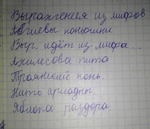 Объясни выражения из мифов