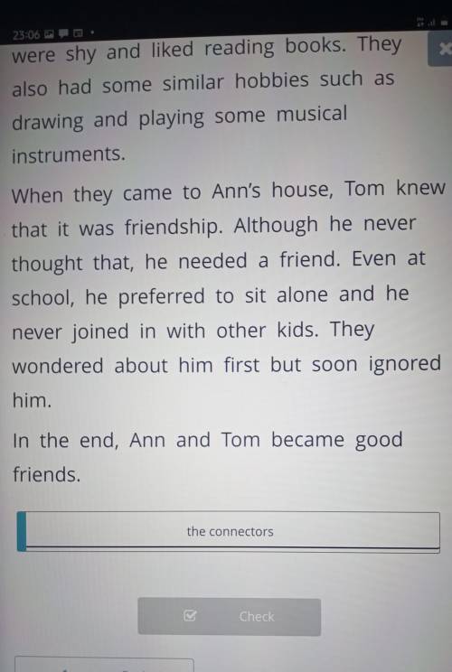 Telling a story Read the text and mark the connectors.)One day Tom went home from school,Suddenly, h