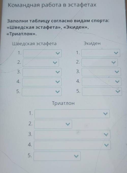 Командная работа в эстафетах подрлбнееив картине