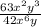 \frac{63x^2y^3}{42x^6y}