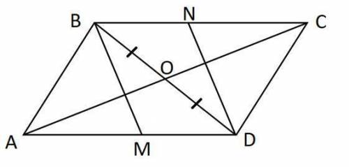 На рисунке BNDM – параллелограмм. Докажите, что четырехугольник ABCD также является параллелограммом