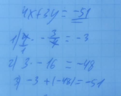 Найдите значение выражения 4x+3y при x=-3/4, y=-16 ​
