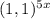 (1,1)^{5x}