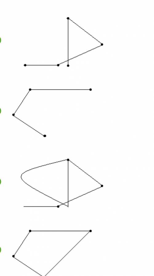 Найдите ,которая из фигур не является ломаной линией