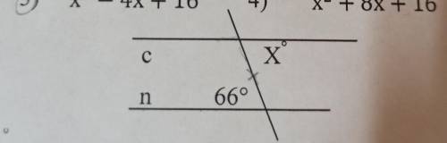 2. Найдите неизвестный угол, если c l| n с x n 66° 1) 23° 2) 114 3) 66° 4) 123°