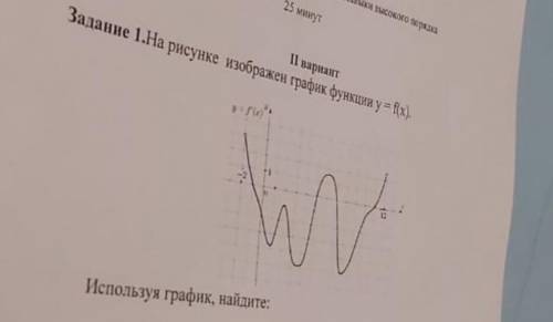 МАТЕМАТИК АУУ ВЫ ГДЕ? мне тут нужна ваша!) Используя график (см. фото), найдите: 1) область определе