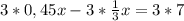 3*0,45x-3*\frac{1}{3} x=3*7