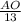 \frac{AO}{13}